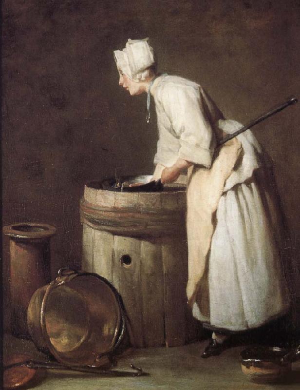 Jean Baptiste Simeon Chardin Cleaning maid Sweden oil painting art